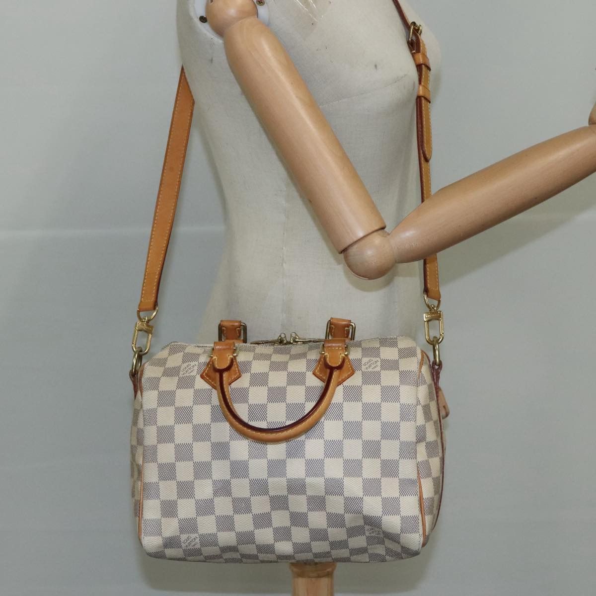 Louis Vuitton Speedy Bandoulière 25 White Canvas Handbag (Pre-Owned) Size ONE SIZE - 16 Thumbnail