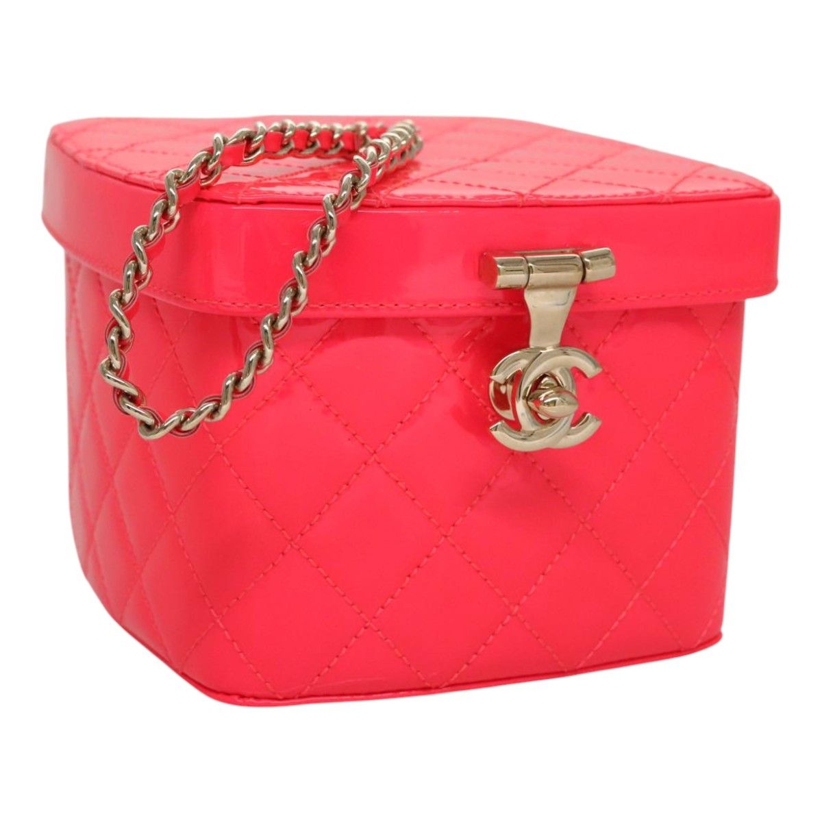 Chanel Vanity Pink Patent Leather Clutch Bag (Pre-Owned) Size ONE SIZE - 17 Thumbnail