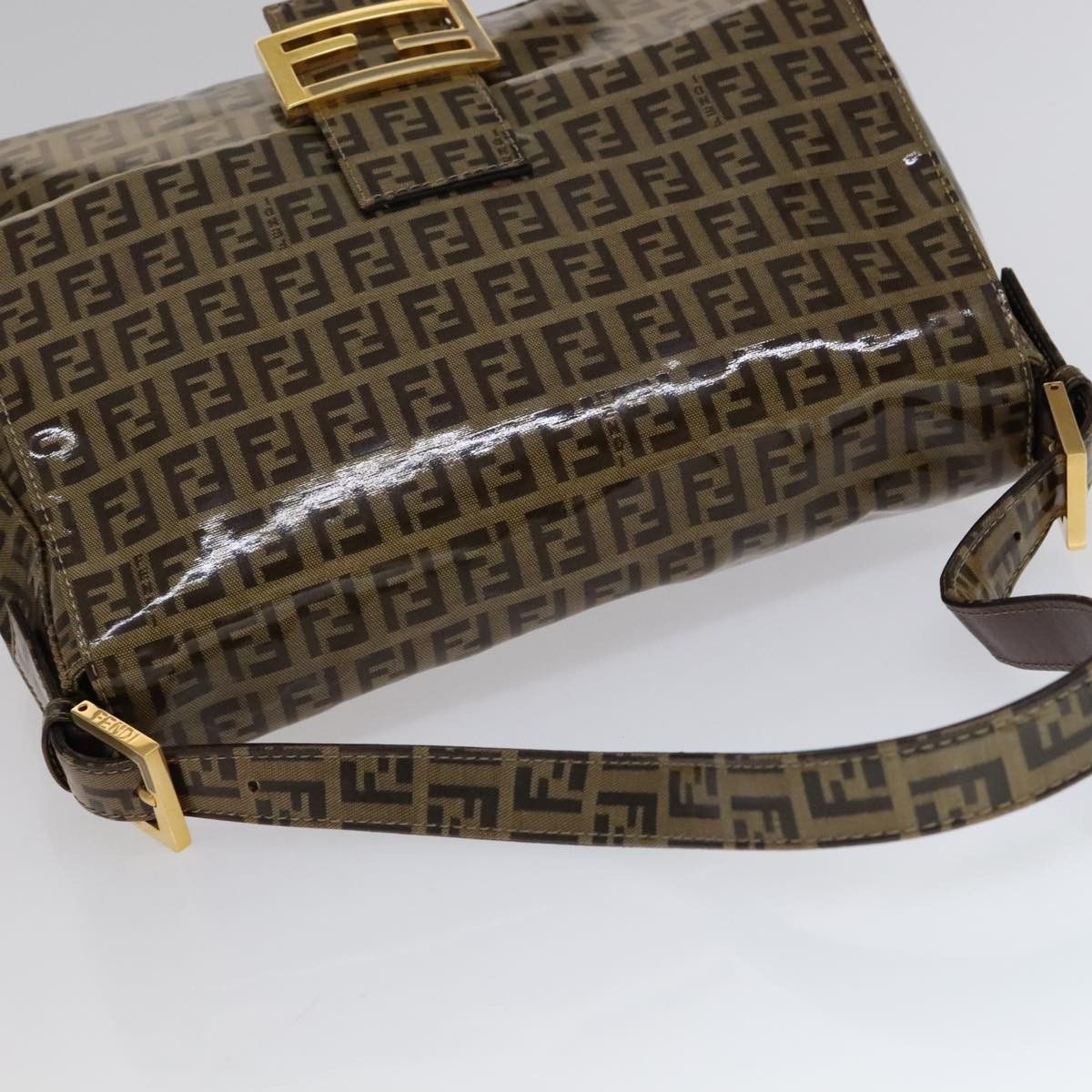 Fendi Zucchino Beige Canvas Shoulder Bag (Pre-Owned) Size ONE SIZE - 18 Thumbnail