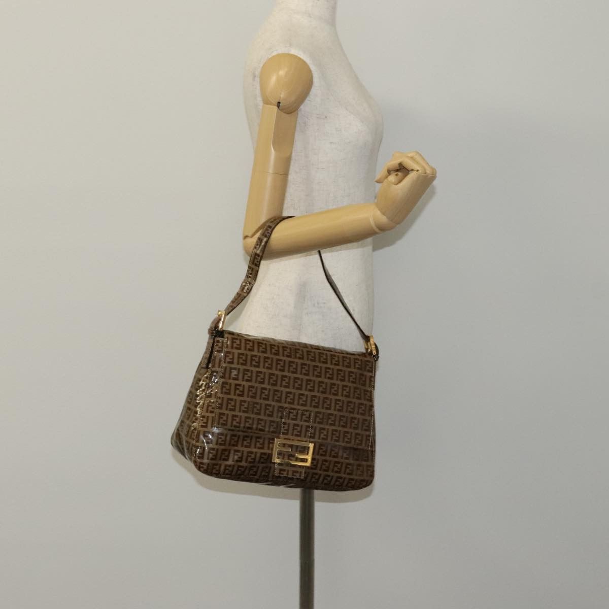 Fendi Zucchino Beige Canvas Shoulder Bag (Pre-Owned) Size ONE SIZE - 16 Thumbnail