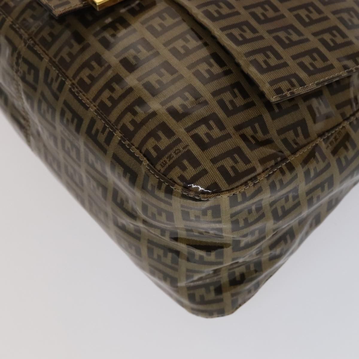 Fendi Zucchino Beige Canvas Shoulder Bag (Pre-Owned) Size ONE SIZE - 7 Thumbnail