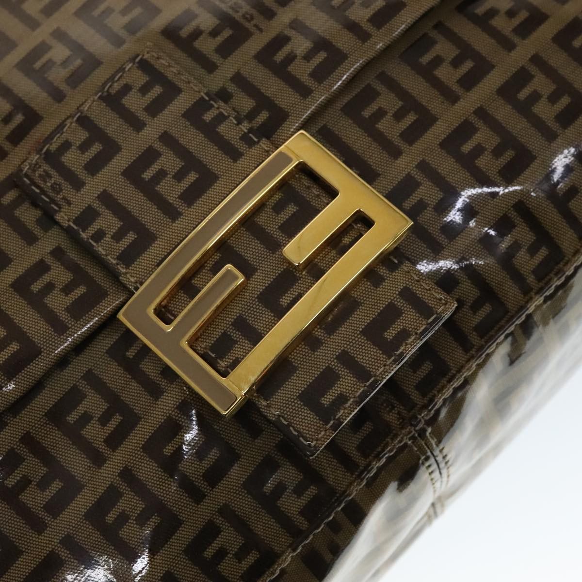 Fendi Zucchino Beige Canvas Shoulder Bag (Pre-Owned) Size ONE SIZE - 11 Thumbnail