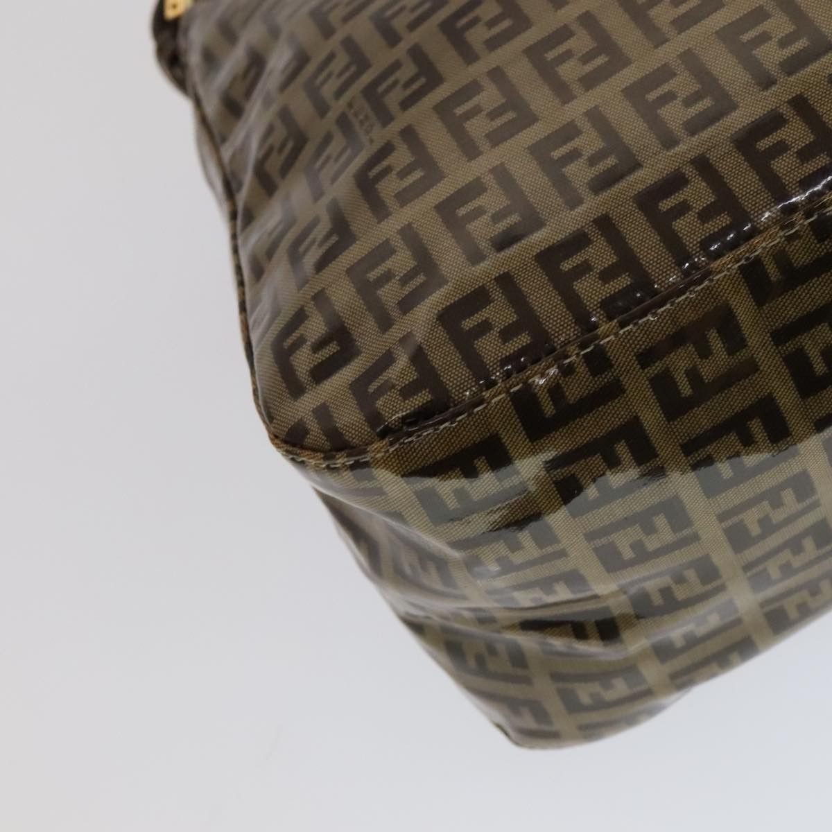 Fendi Zucchino Beige Canvas Shoulder Bag (Pre-Owned) Size ONE SIZE - 10 Thumbnail