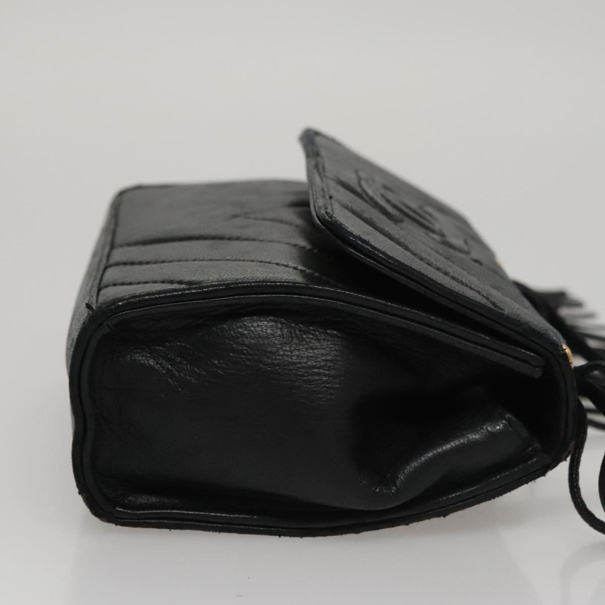 Chanel Cc Black Leather Shoulder Bag (Pre-Owned) Size ONE SIZE - 3 Thumbnail