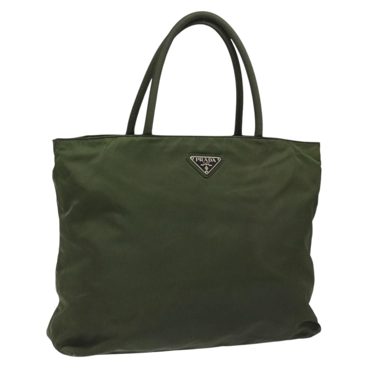 Prada Tessuto Green Synthetic Handbag (Pre-Owned) Size ONE SIZE - 15 Thumbnail