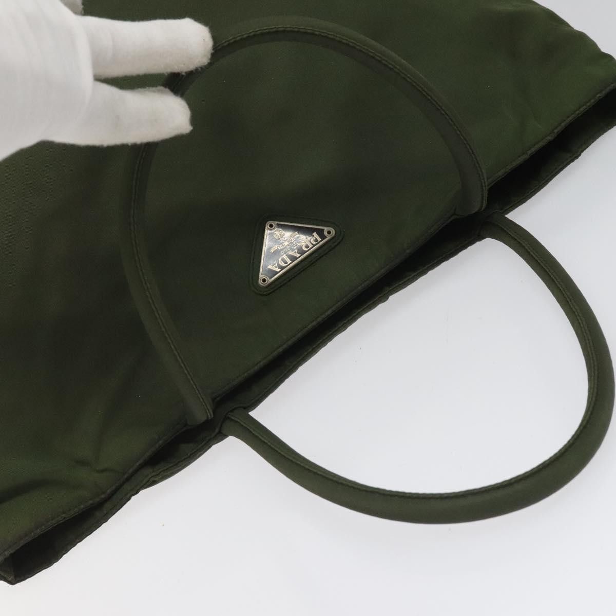 Prada Tessuto Green Synthetic Handbag (Pre-Owned) Size ONE SIZE - 16 Thumbnail