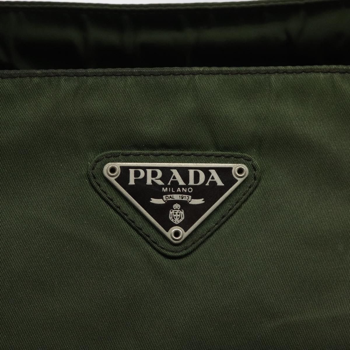 Prada Tessuto Green Synthetic Handbag (Pre-Owned) Size ONE SIZE - 18 Thumbnail