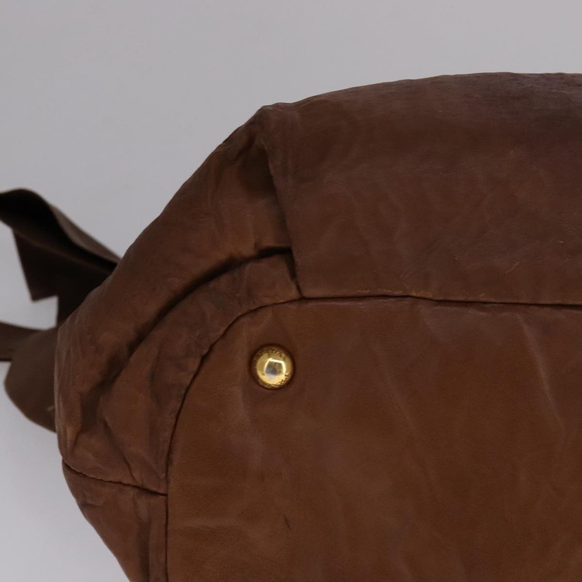 Prada Brown Leather Tote Bag (Pre-Owned) Size ONE SIZE - 7 Thumbnail