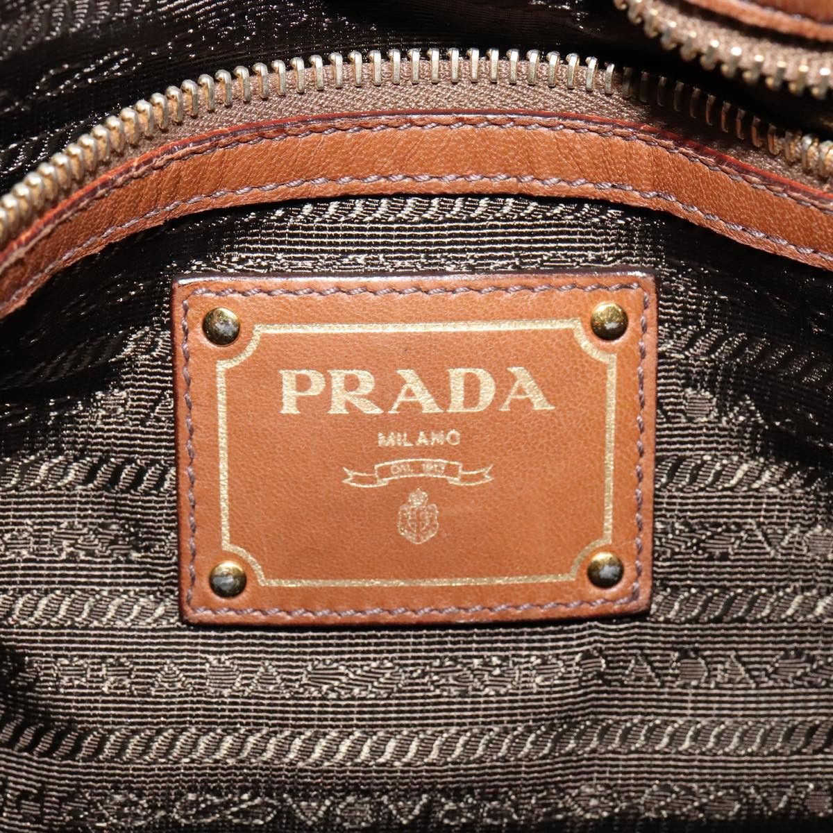 Prada Brown Leather Tote Bag (Pre-Owned) Size ONE SIZE - 14 Thumbnail