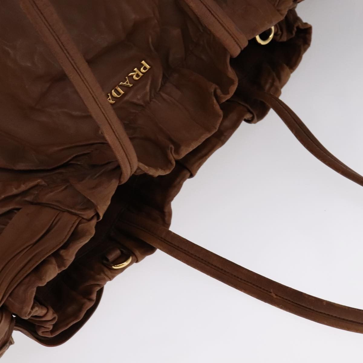 Prada Brown Leather Tote Bag (Pre-Owned) Size ONE SIZE - 18 Thumbnail