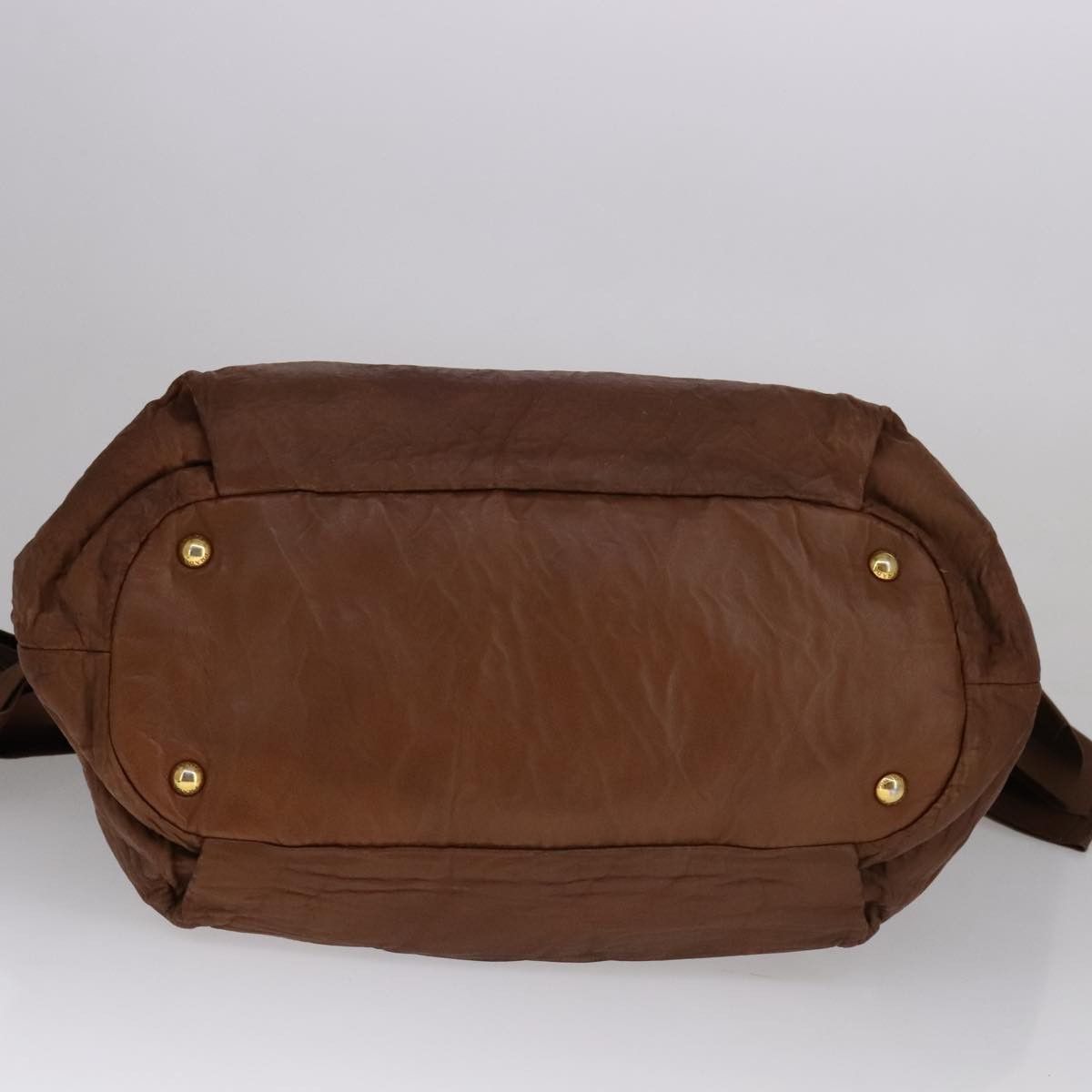 Prada Brown Leather Tote Bag (Pre-Owned) Size ONE SIZE - 19 Thumbnail