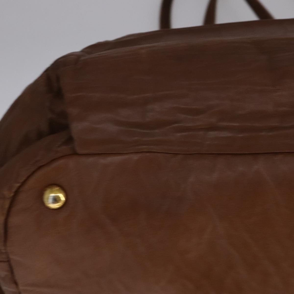 Prada Brown Leather Tote Bag (Pre-Owned) Size ONE SIZE - 9 Thumbnail