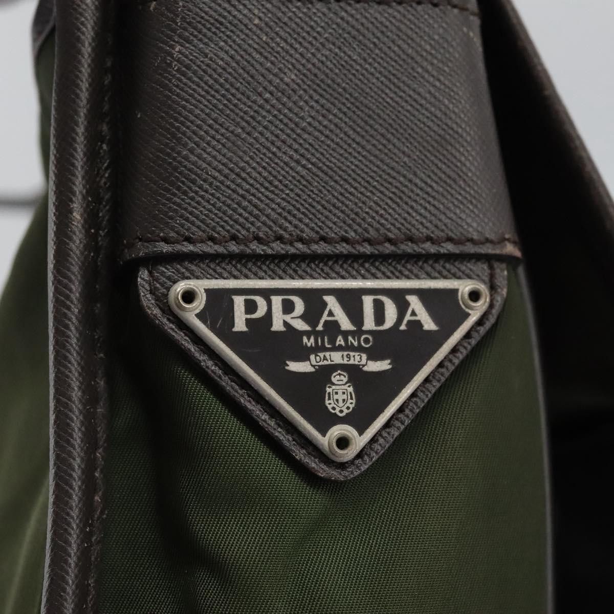 Prada Tessuto Khaki Synthetic Shoulder Bag (Pre-Owned) Size ONE SIZE - 20 Thumbnail