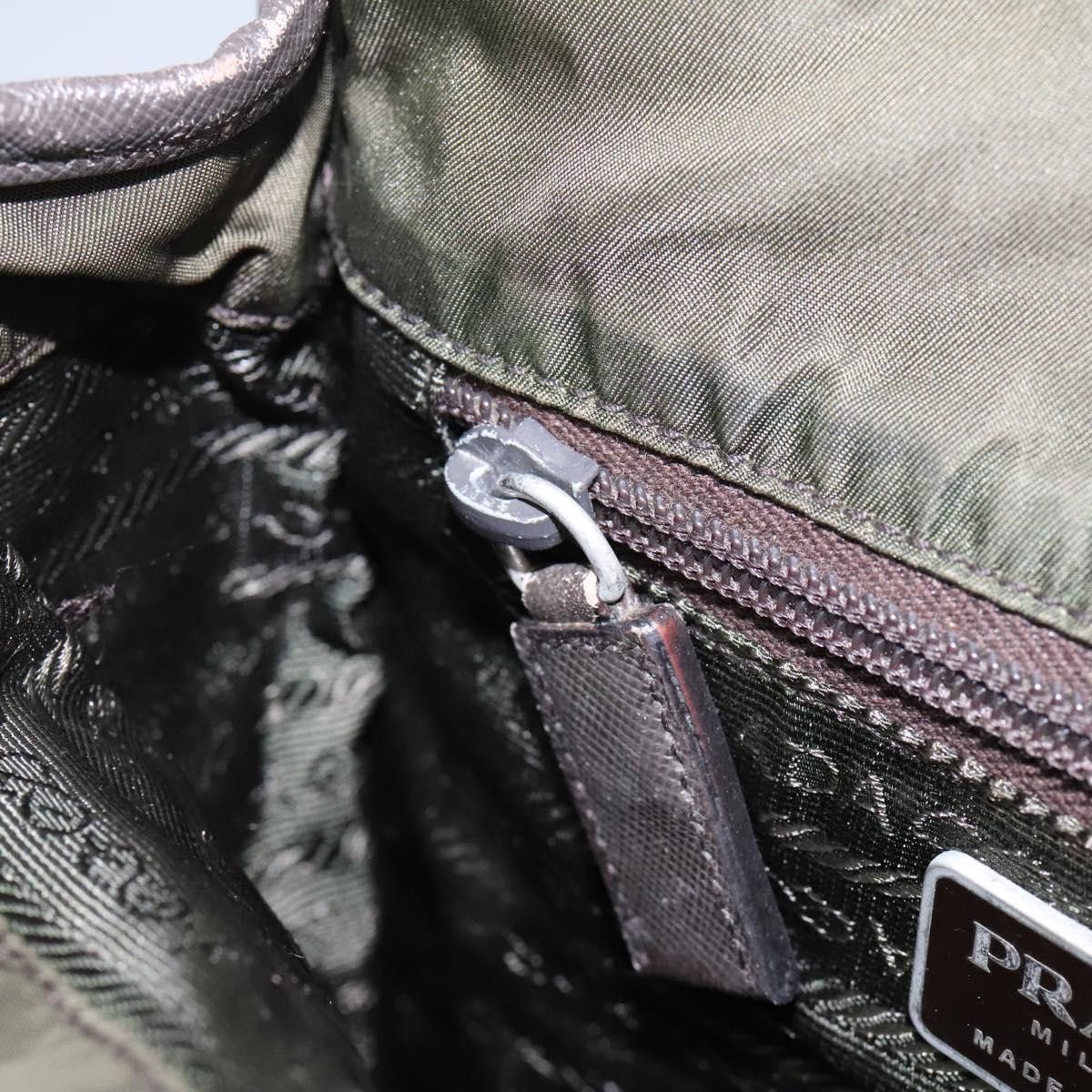 Prada Tessuto Khaki Synthetic Shoulder Bag (Pre-Owned) Size ONE SIZE - 11 Thumbnail