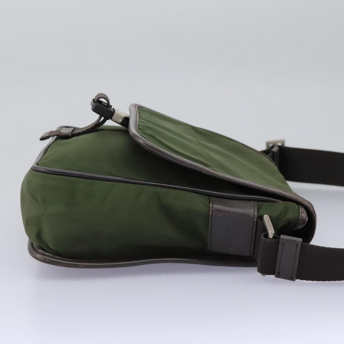 Prada Tessuto Khaki Synthetic Shoulder Bag (Pre-Owned) Size ONE SIZE - 4 Thumbnail