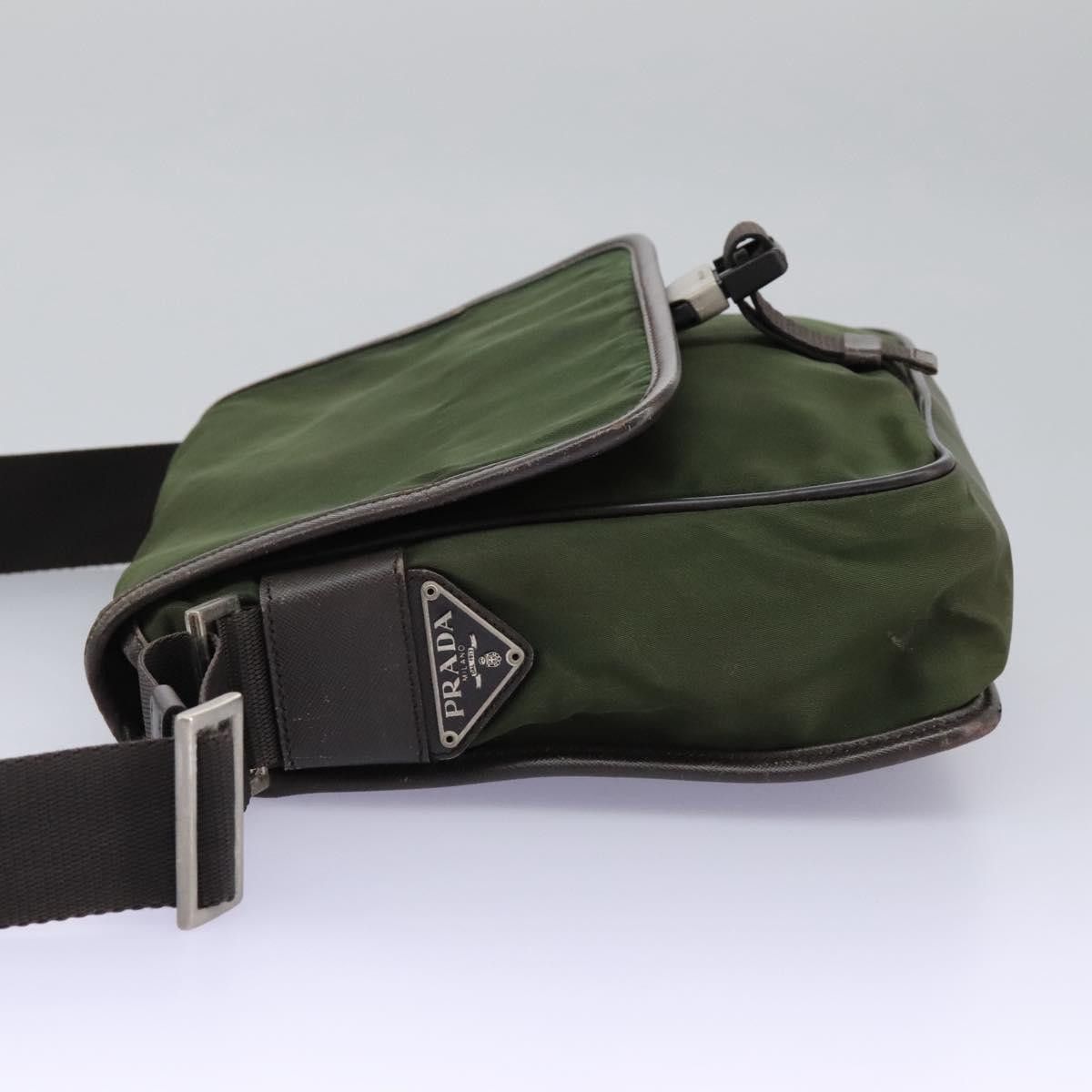 Prada Tessuto Khaki Synthetic Shoulder Bag (Pre-Owned) Size ONE SIZE - 3 Thumbnail