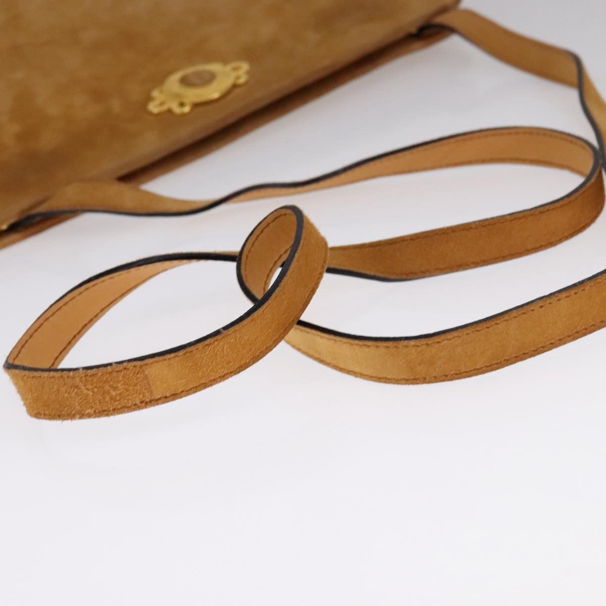 Salvatore Ferragamo Beige Suede Shoulder Bag (Pre-Owned) Size ONE SIZE - 5 Thumbnail