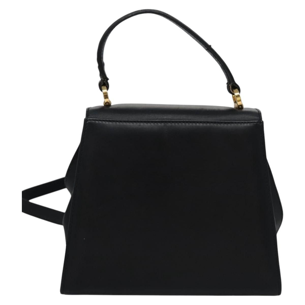 Salvatore Ferragamo Vara Black Leather Handbag (Pre-Owned) Size ONE SIZE - 2 Thumbnail