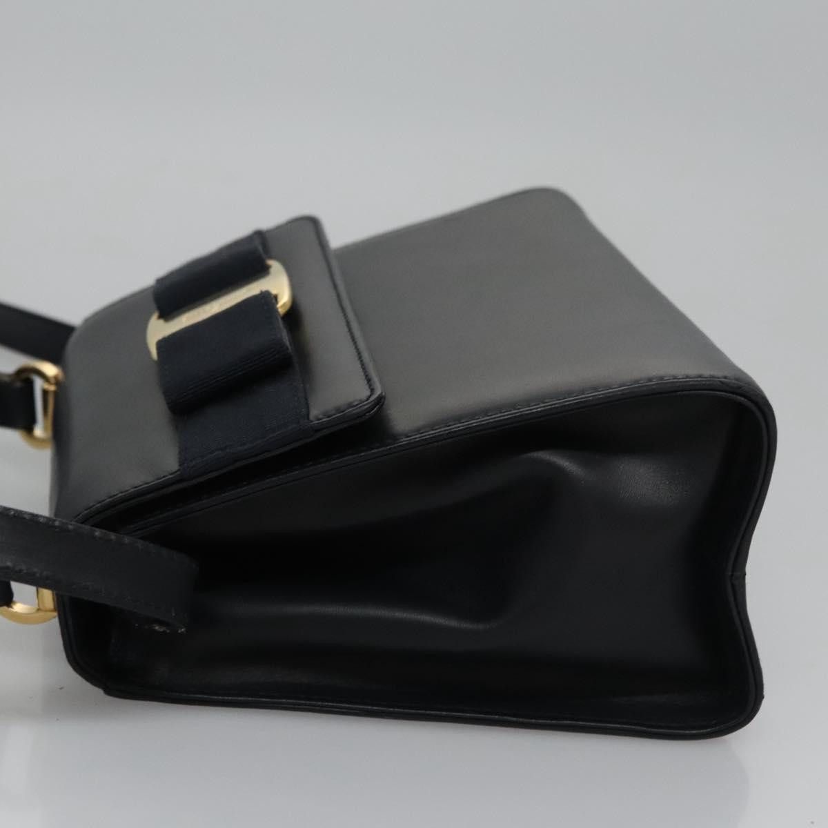 Salvatore Ferragamo Vara Black Leather Handbag (Pre-Owned) Size ONE SIZE - 4 Thumbnail