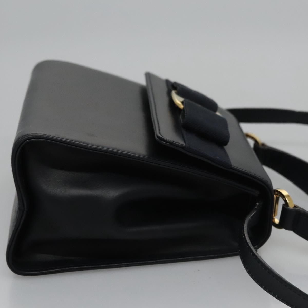 Salvatore Ferragamo Vara Black Leather Handbag (Pre-Owned) Size ONE SIZE - 3 Thumbnail