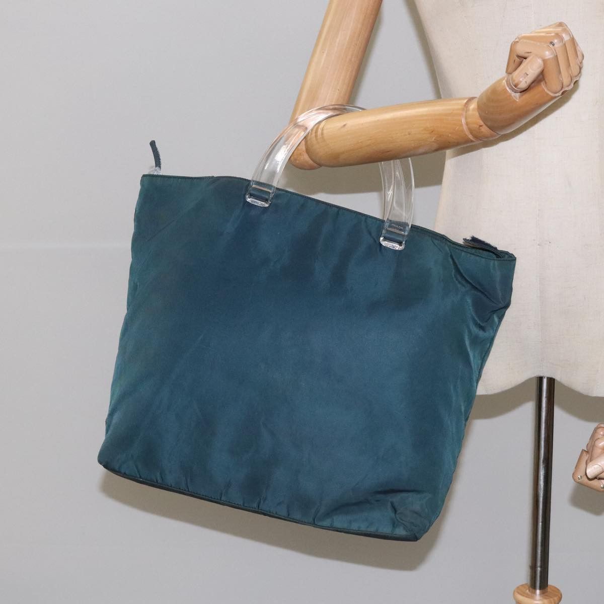 Prada Tessuto Green Synthetic Tote Bag (Pre-Owned) Size ONE SIZE - 17 Thumbnail