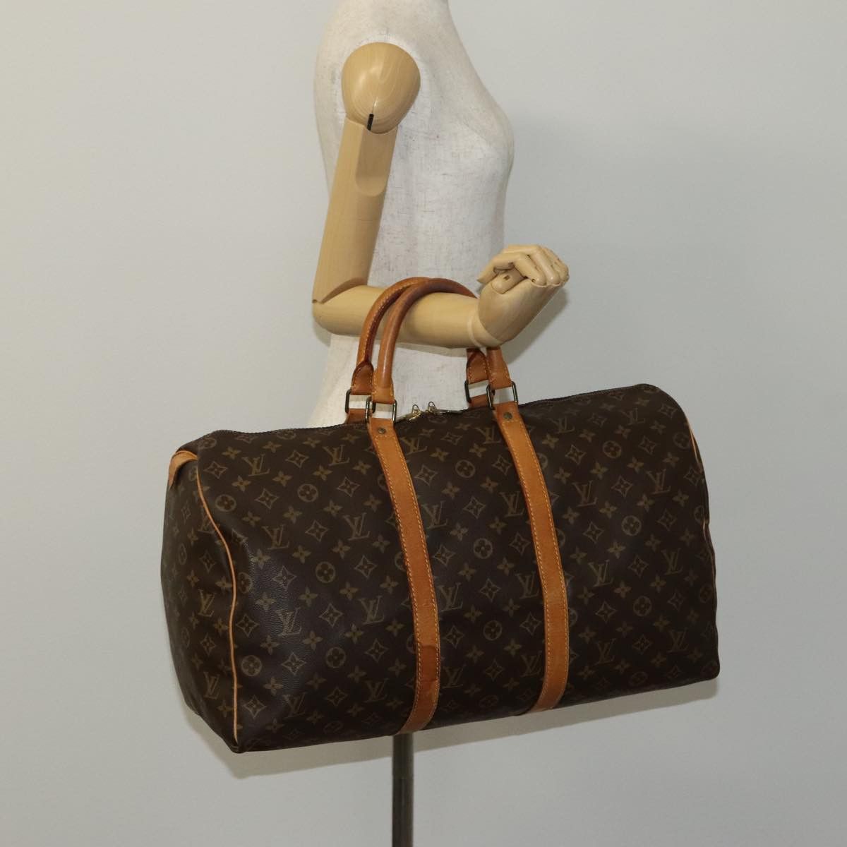 Louis Vuitton Keepall 50 Brown Canvas Travel Bag (Pre-Owned) Size ONE SIZE - 17 Thumbnail