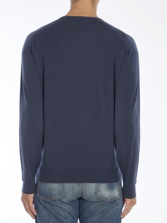 John Smedley JOHN SMEDLEY Men Sweater LUNDY BLUE Size US M / EU 48-50 / 2 - 4 Thumbnail