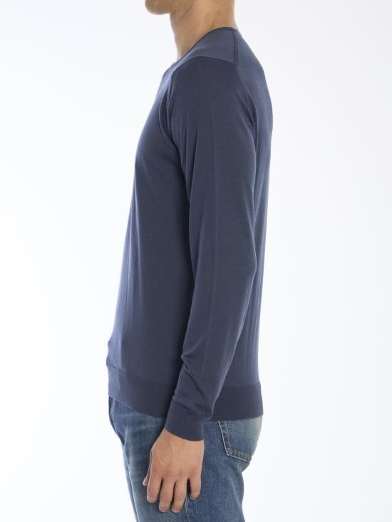 John Smedley JOHN SMEDLEY Men Sweater LUNDY BLUE Size US M / EU 48-50 / 2 - 3 Thumbnail