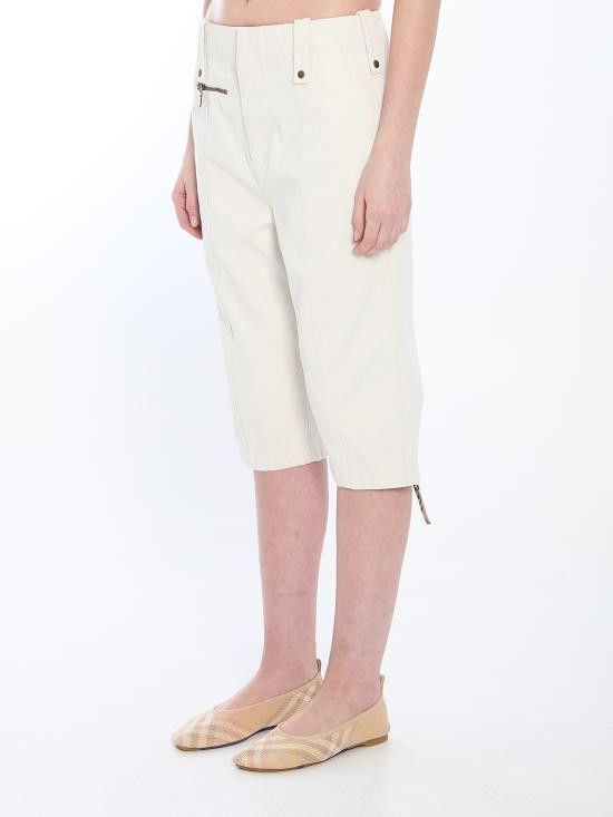 Burberry BURBERRY Women Shorts & Burmudas 8107668 WHITE Size 26" / US 2 / IT 38 - 2 Thumbnail