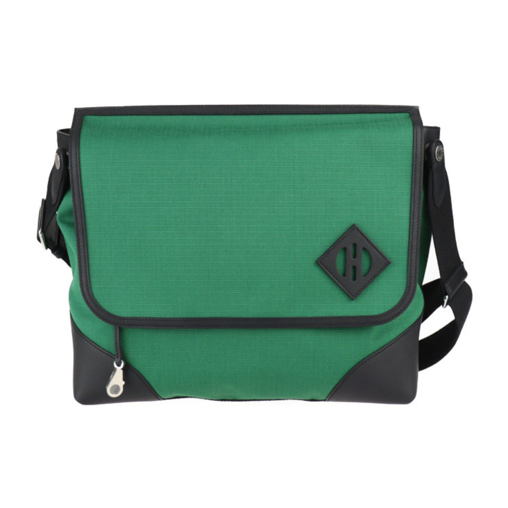 Hermes HERMES All-Back Shoulder Bag - Toile Bivouac x Swift Leather Green Black Crossbody Size ONE SIZE - 2 Thumbnail