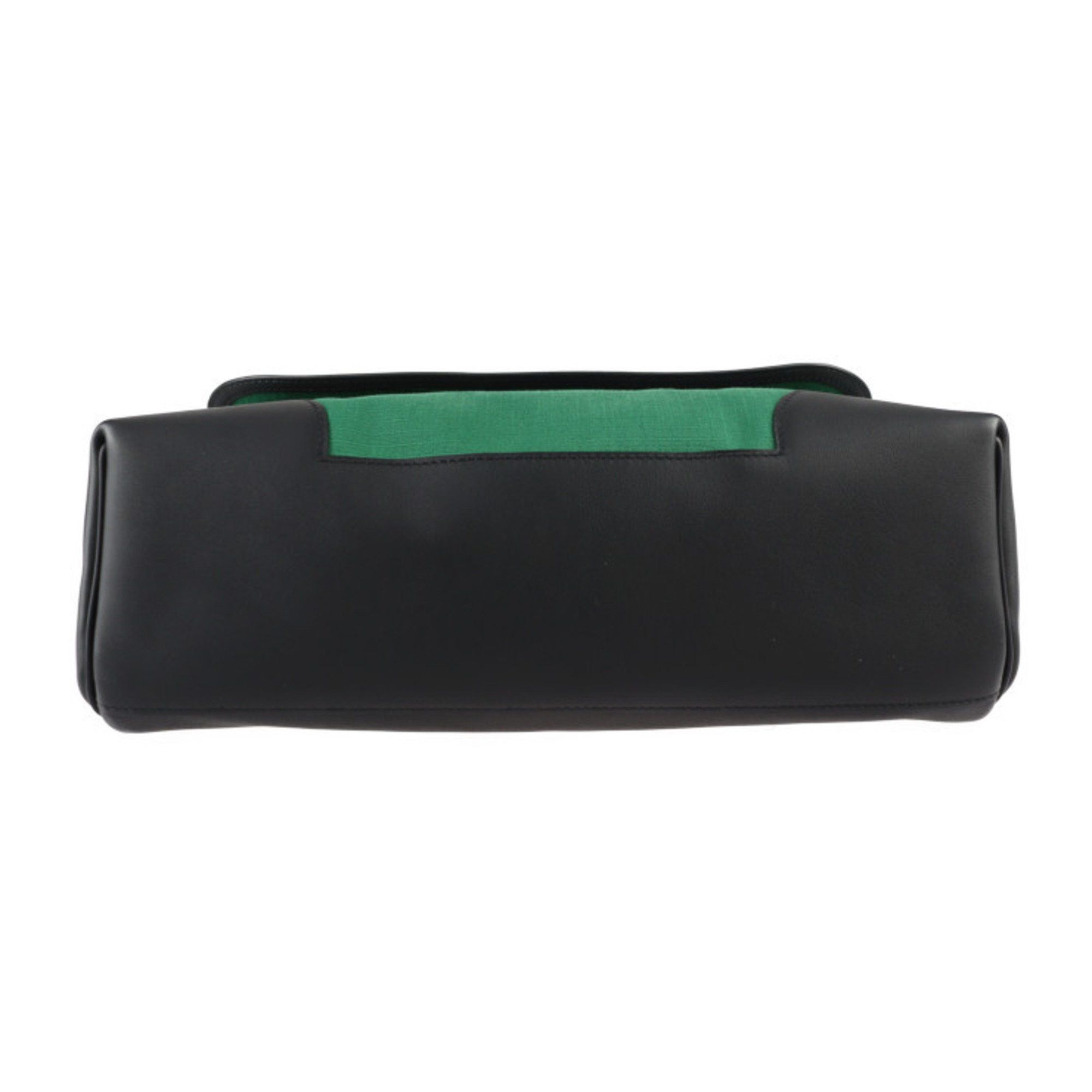 Hermes HERMES All-Back Shoulder Bag - Toile Bivouac x Swift Leather Green Black Crossbody Size ONE SIZE - 5 Thumbnail