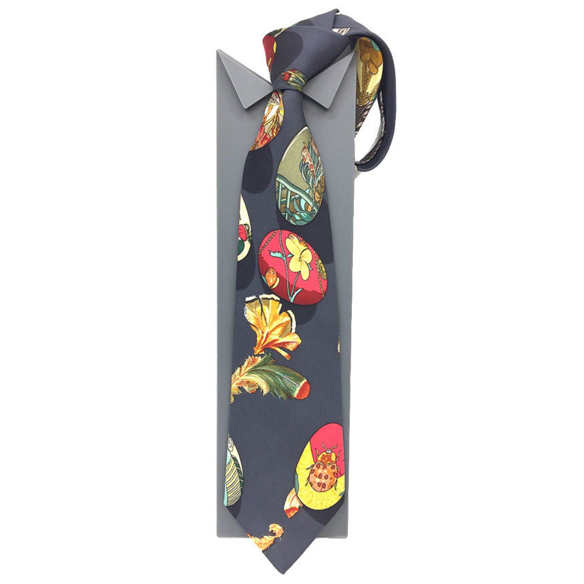 Hermes HERMES necktie COUVEE D'Hermes chicks Couvee Delmes 100% silk Men's Size ONE SIZE - 2 Thumbnail