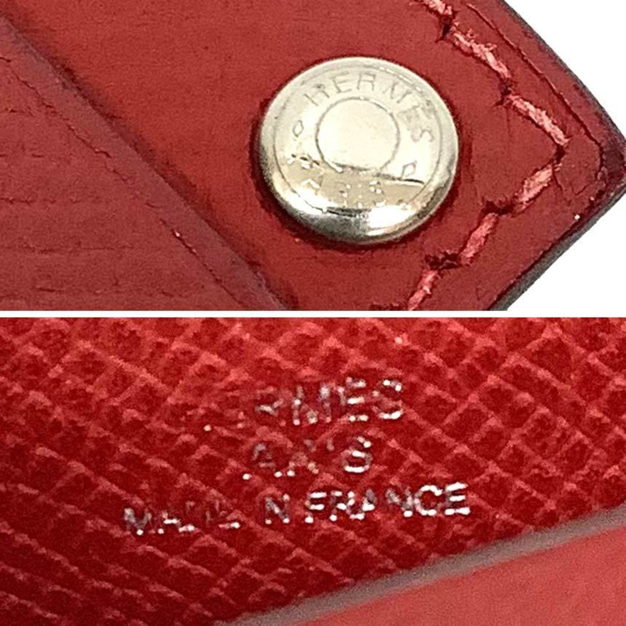 Hermes Hermes Business Card Holder Case Choo Red □ J Stamp Size ONE SIZE - 3 Thumbnail