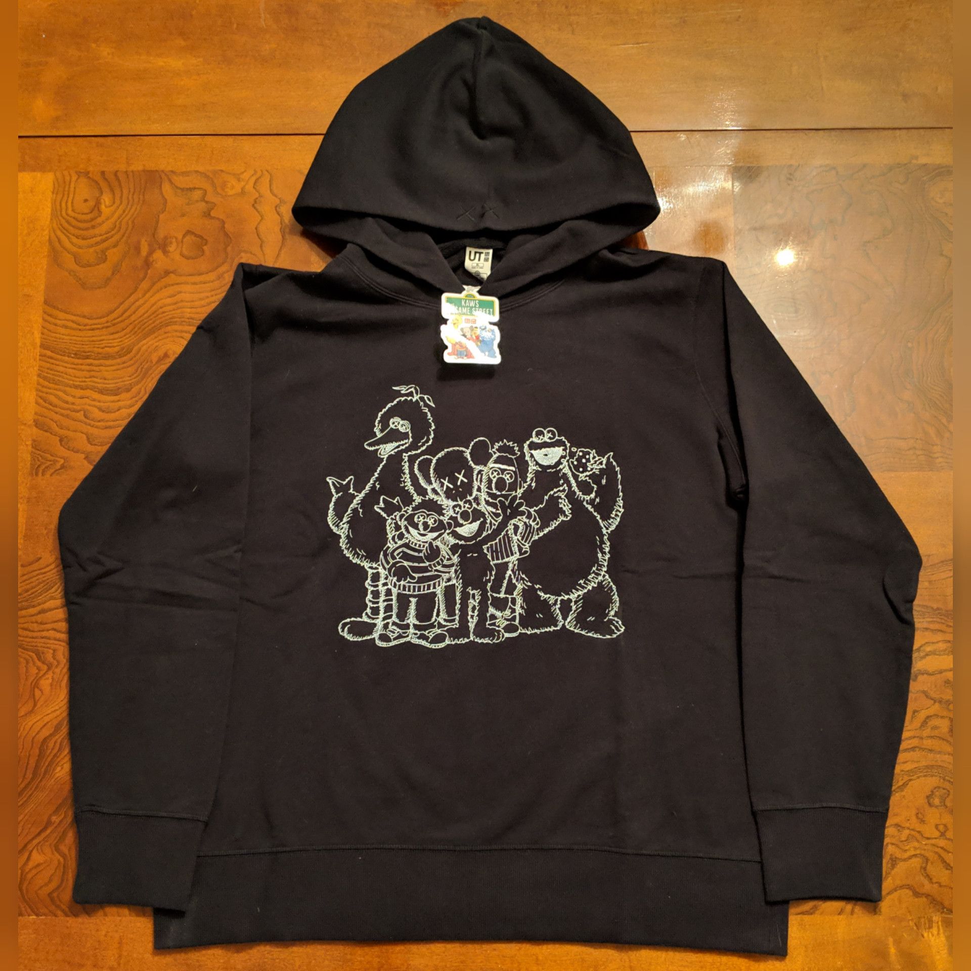 Kaws x sesame street black clearance sweatshirt