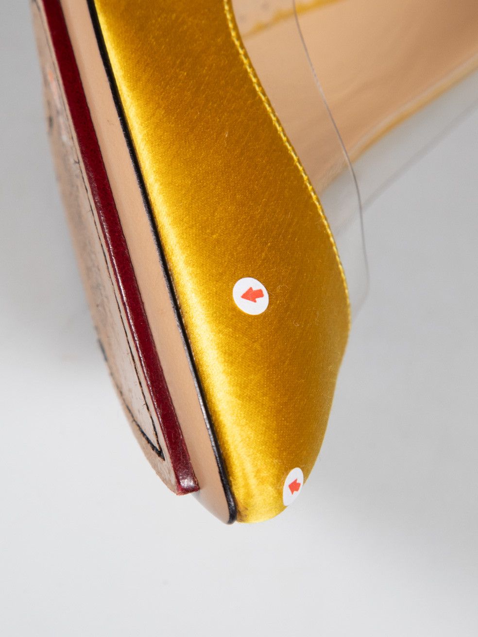 Charlotte Olympia Yellow Satin & PVC Pumps Size US 5.5 / IT 35.5 - 9 Thumbnail