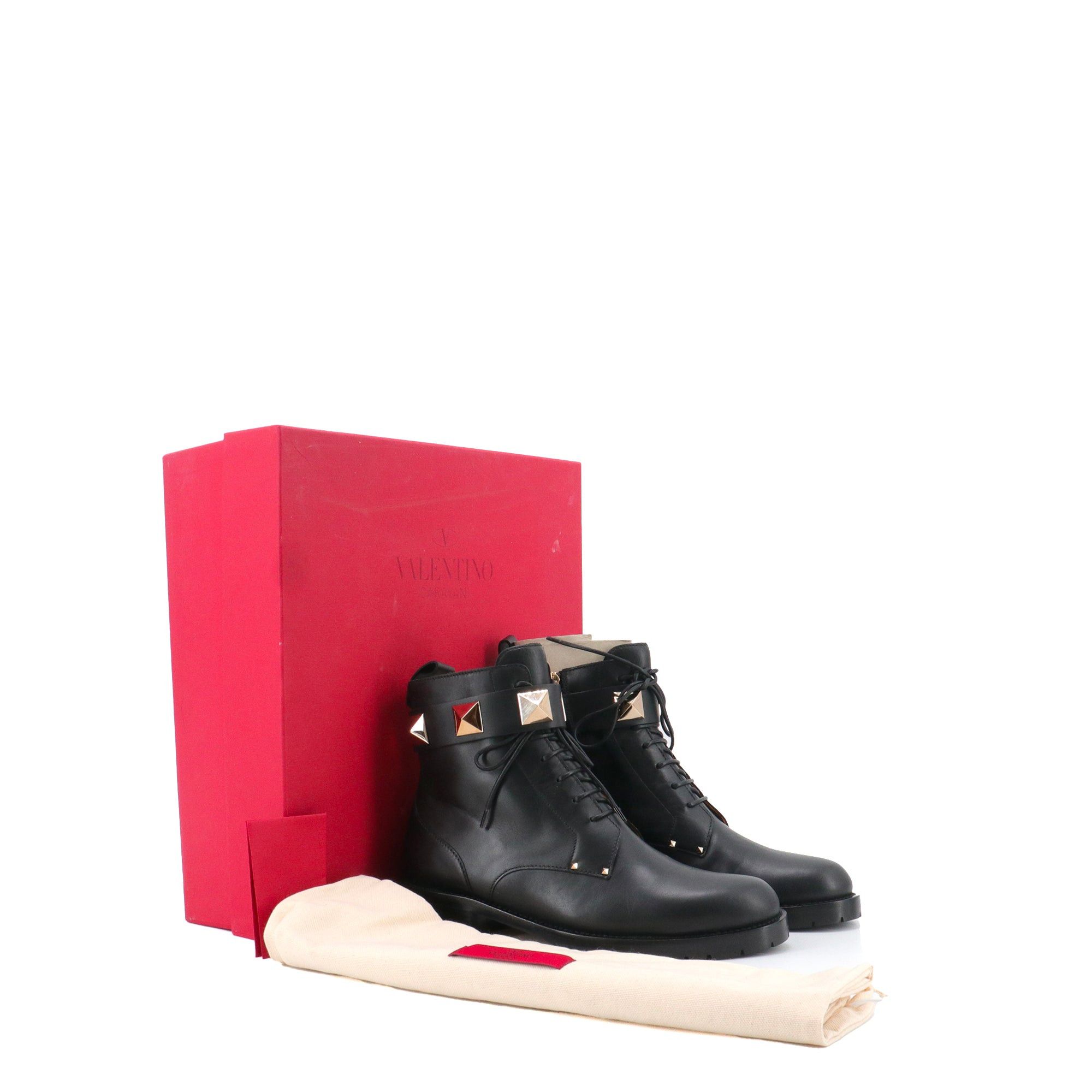 Valentino VALENTINO - Valentino Rockstud ankle boots in black leather (T36.5) Size US 5.5 / IT 35.5 - 8 Thumbnail