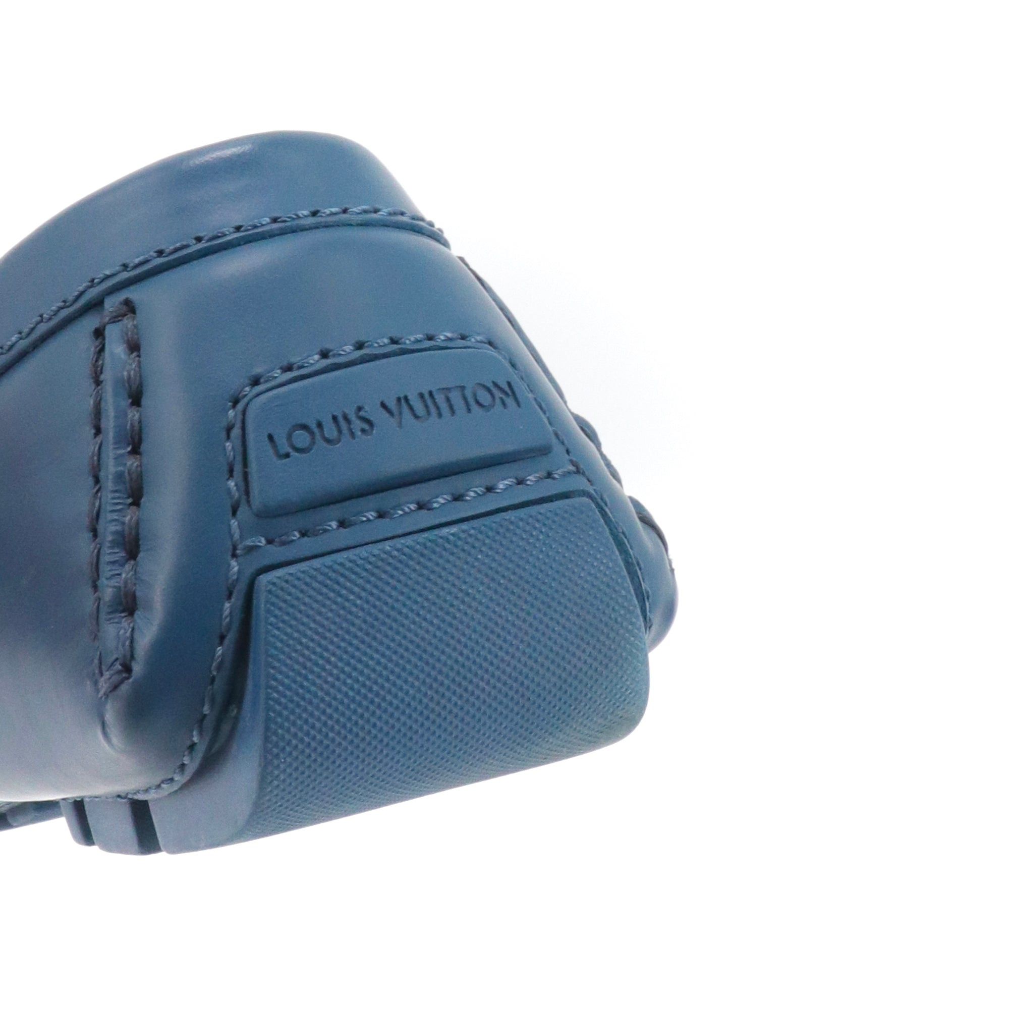 Louis Vuitton LOUIS VUITTON - Louis Vuitton Monte Carlo loafers in blue leather (T40) Size US 7 / EU 40 - 6 Thumbnail
