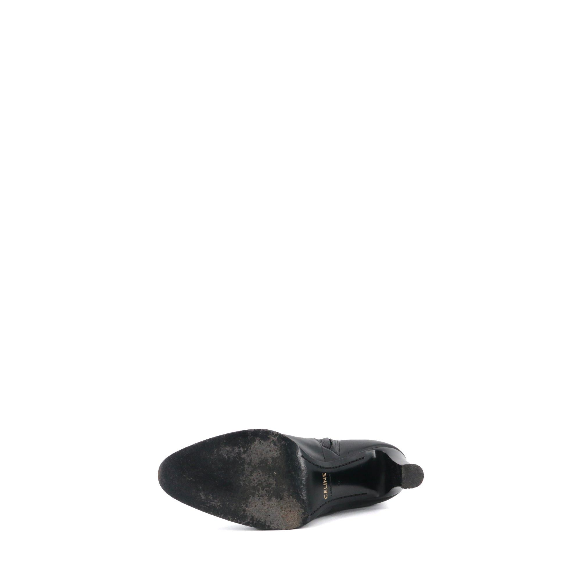 Celine CELINE - Celine heeled boots in black leather (T37) Size US 6 / IT 36 - 5 Thumbnail