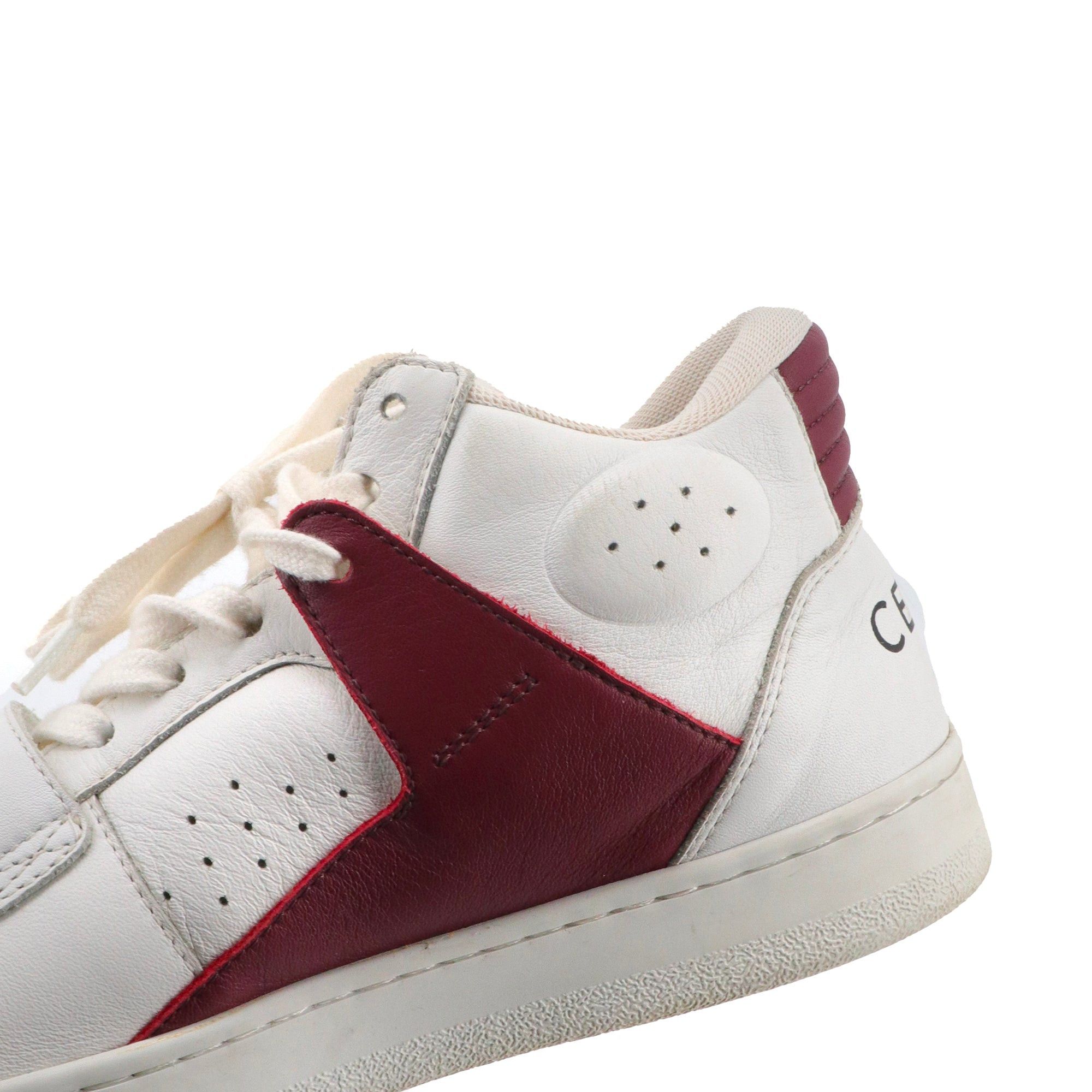 Celine CELINE - Celine CT-02 high-top sneakers in white and red leather (T39) Size US 8 / IT 38 - 7 Thumbnail