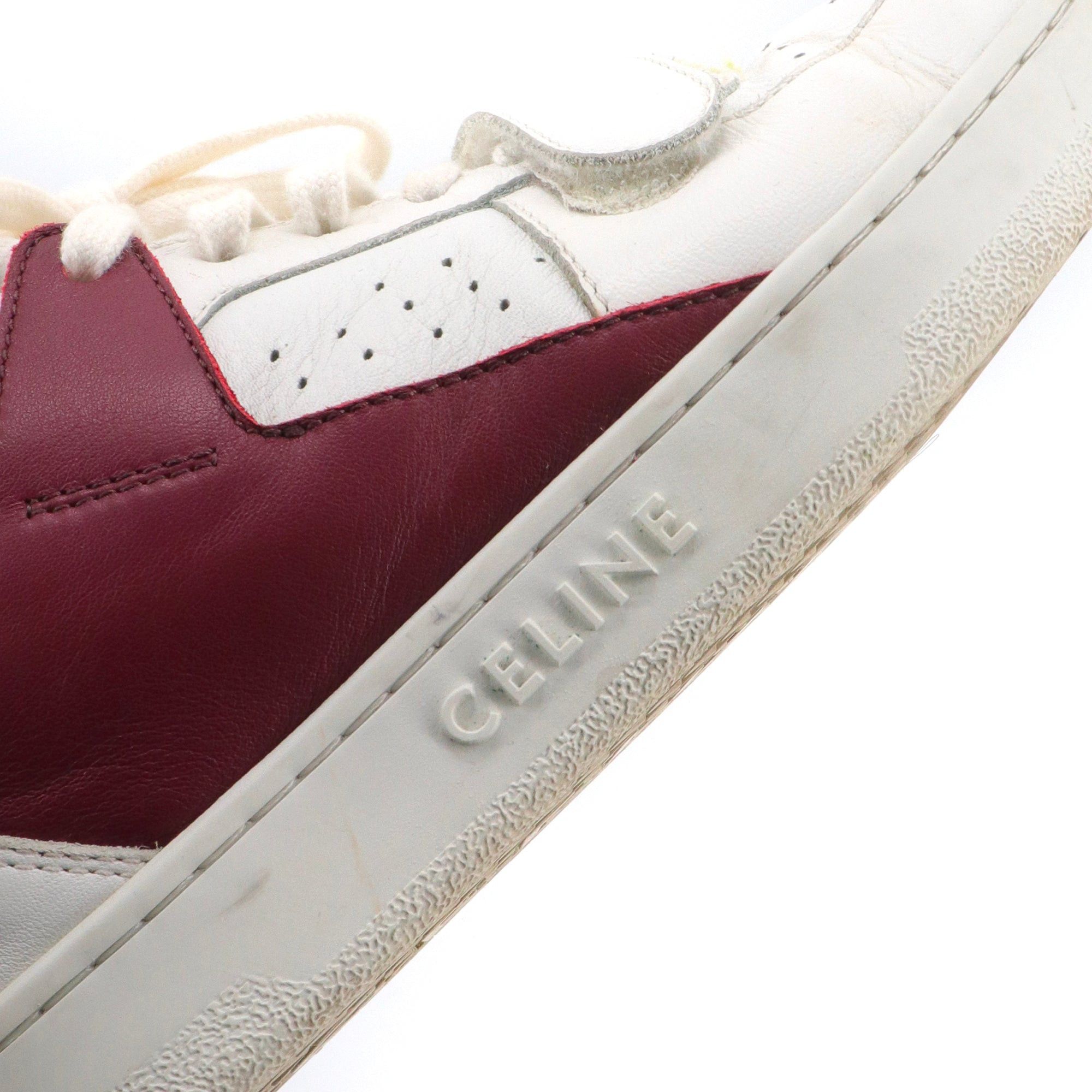 Celine CELINE - Celine CT-02 high-top sneakers in white and red leather (T39) Size US 8 / IT 38 - 5 Thumbnail
