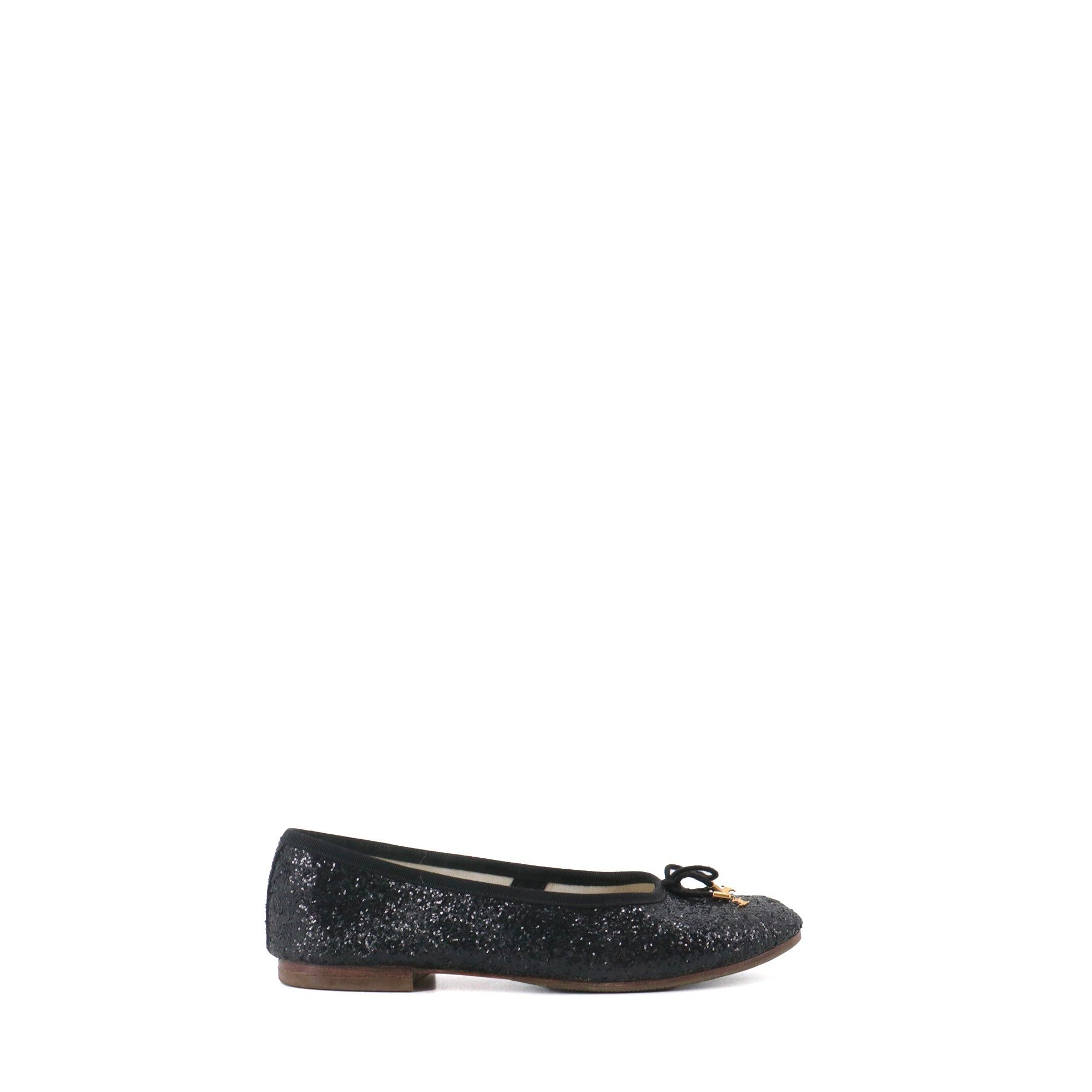 Celine CELINE - Celine Triomphe glitter ballerinas in black leather (T39) Size US 8 / IT 38 - 2 Thumbnail