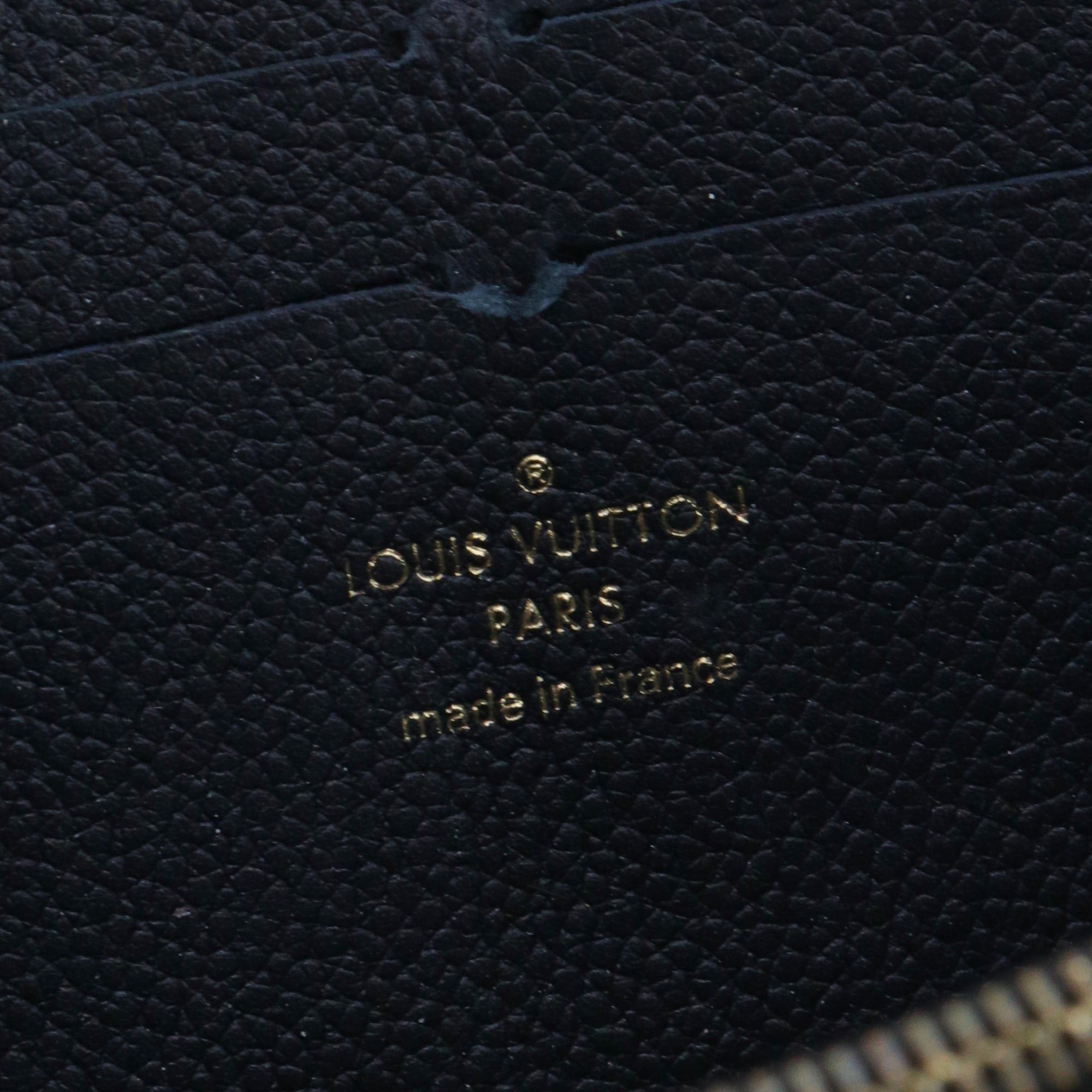 Louis Vuitton LOUIS VUITTON - Louis Vuitton Zippy wallet in navy blue imprint leather Size ONE SIZE - 7 Thumbnail