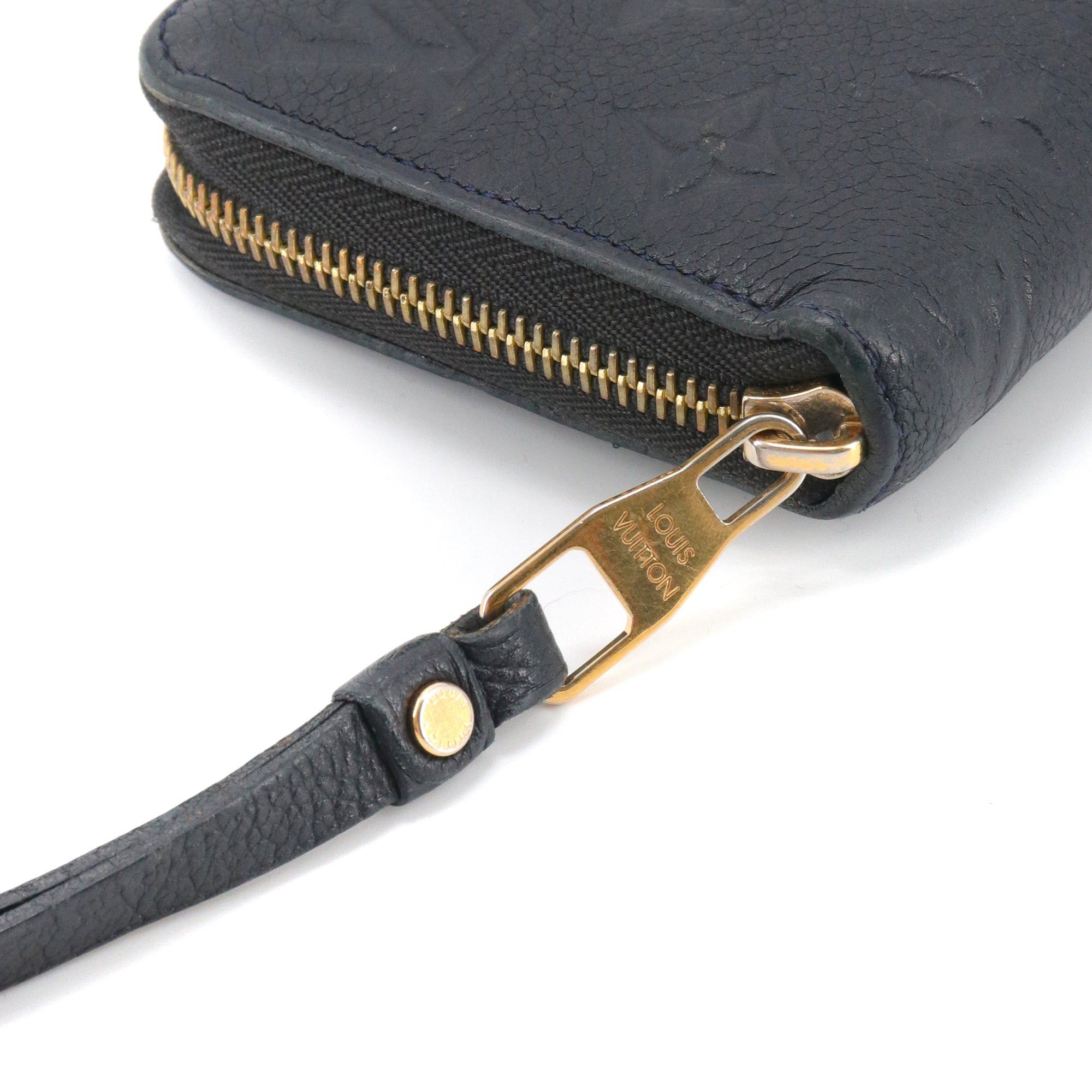 Louis Vuitton LOUIS VUITTON - Louis Vuitton Zippy wallet in navy blue imprint leather Size ONE SIZE - 5 Thumbnail