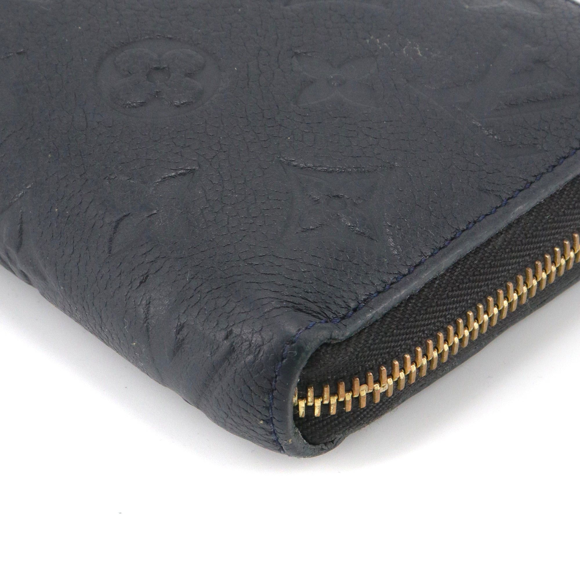 Louis Vuitton LOUIS VUITTON - Louis Vuitton Zippy wallet in navy blue imprint leather Size ONE SIZE - 4 Thumbnail