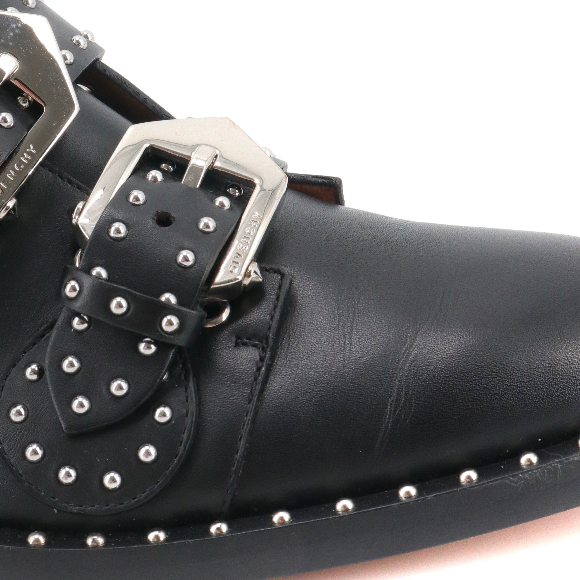 Givenchy GIVENCHY - Givenchy ankle boots with buckles decorated with studs in black leather (T37) Size US 6 / IT 36 - 5 Thumbnail