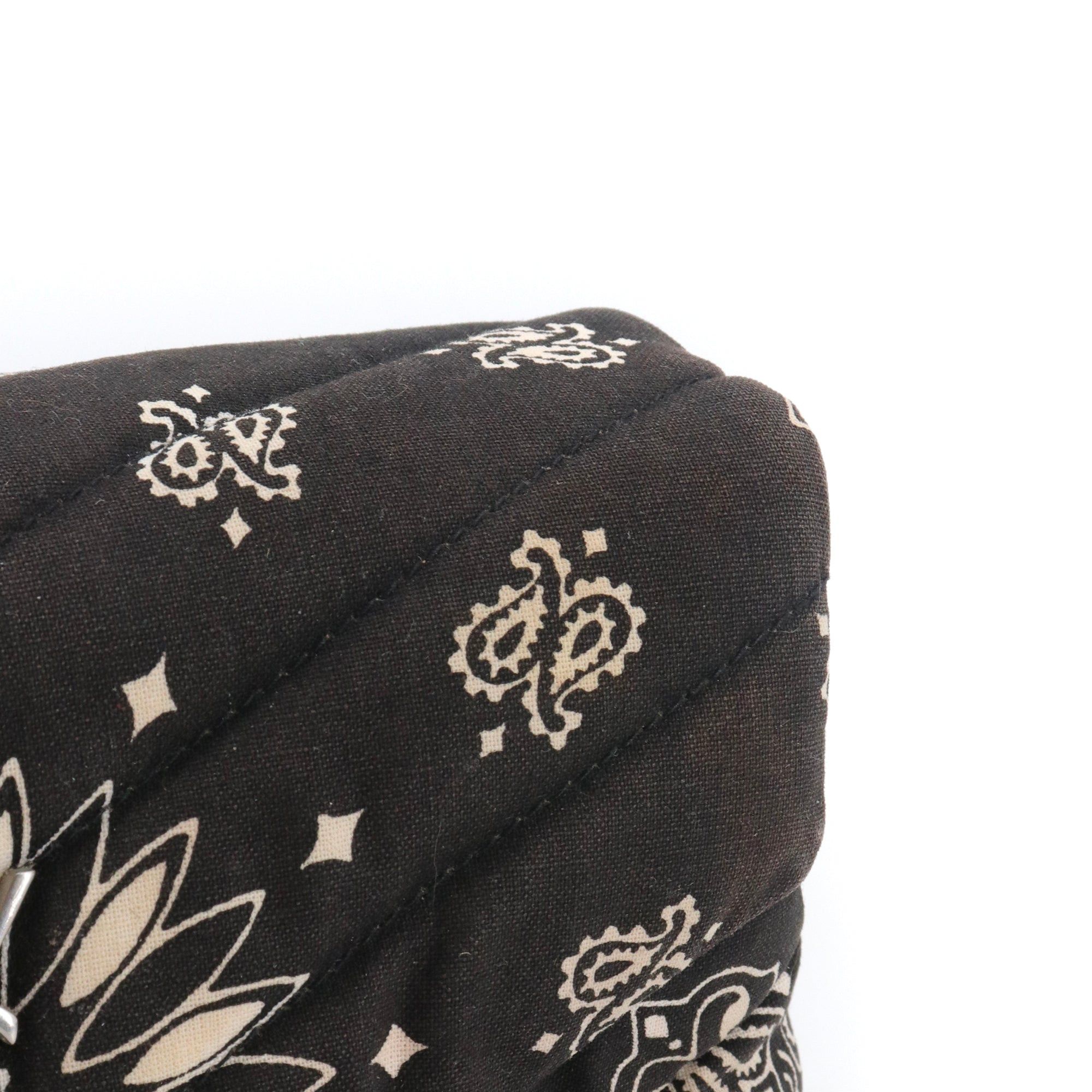 Saint Laurent Paris SAINT LAURENT - Saint Laurent Loulou Toy shoulder bag in black bandana canvas Size ONE SIZE - 7 Thumbnail