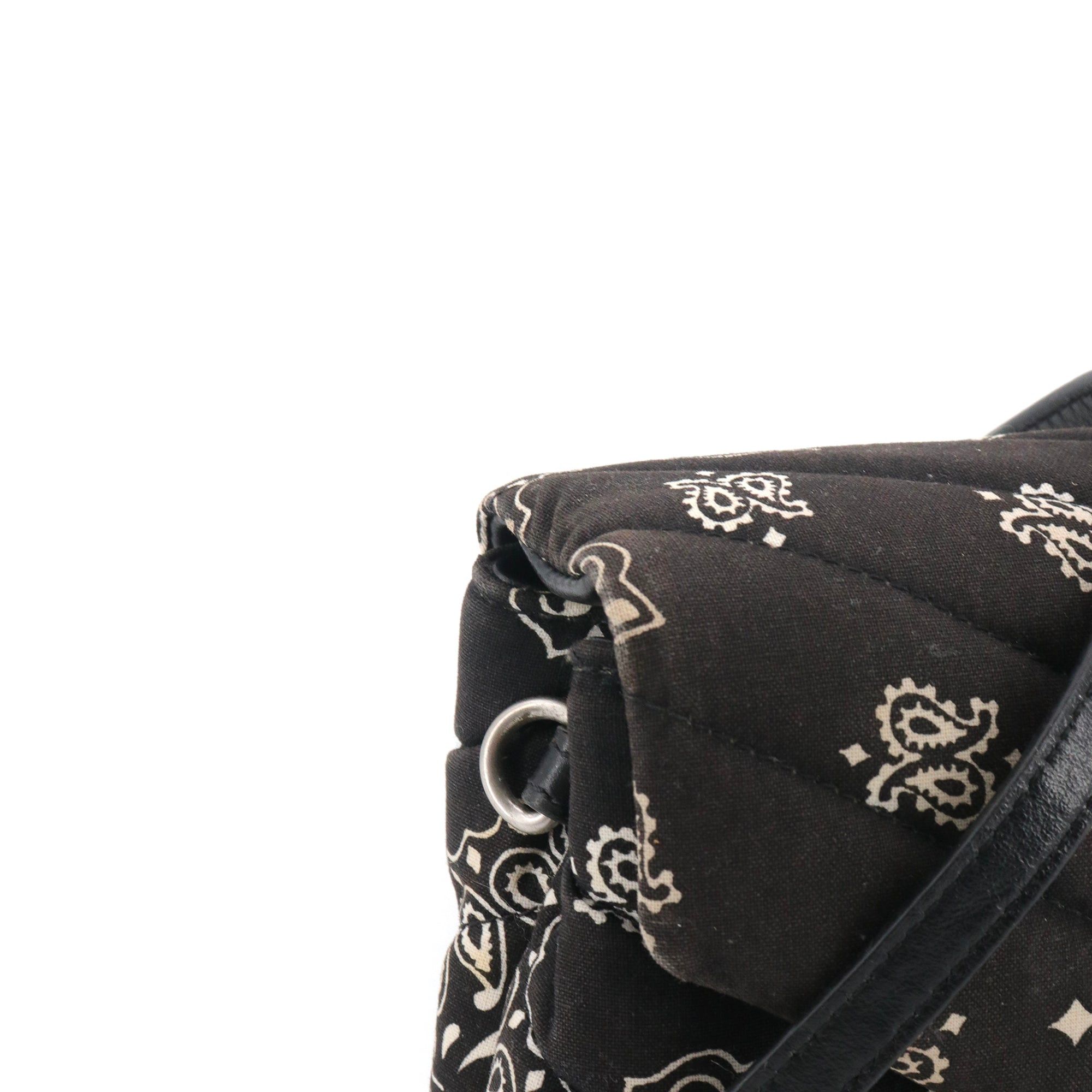 Saint Laurent Paris SAINT LAURENT - Saint Laurent Loulou Toy shoulder bag in black bandana canvas Size ONE SIZE - 6 Thumbnail