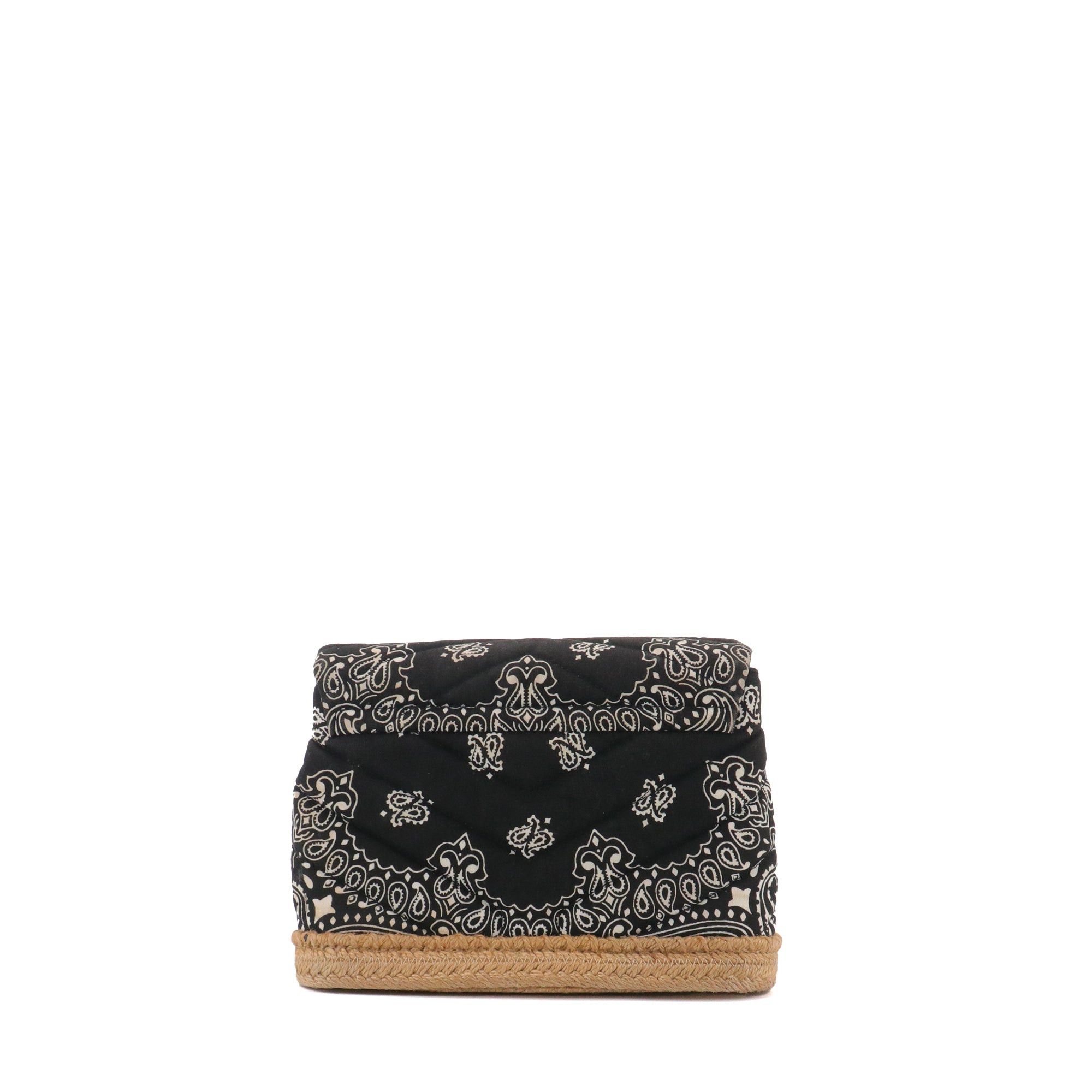 Saint Laurent Paris SAINT LAURENT - Saint Laurent Loulou Toy shoulder bag in black bandana canvas Size ONE SIZE - 3 Thumbnail
