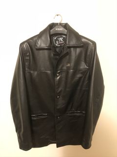 A emporio collezione outlet leather jacket