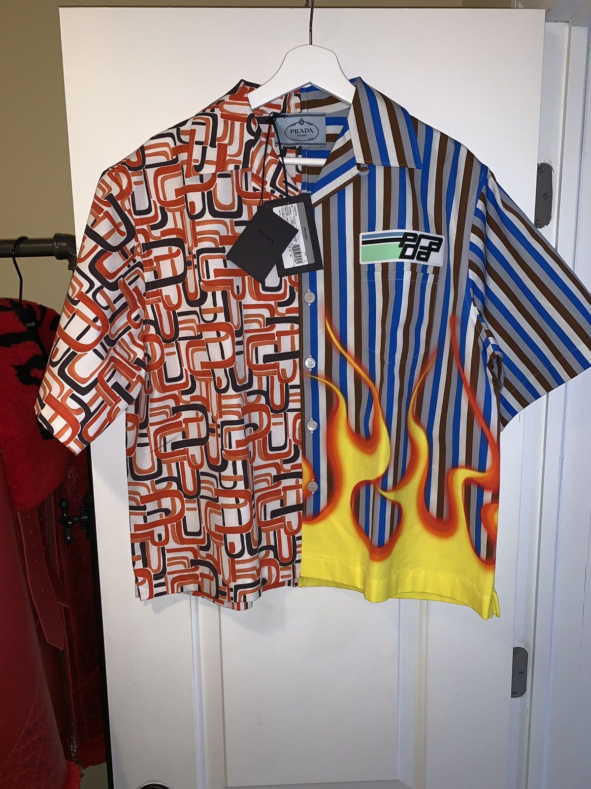 Prada two print shirt sales